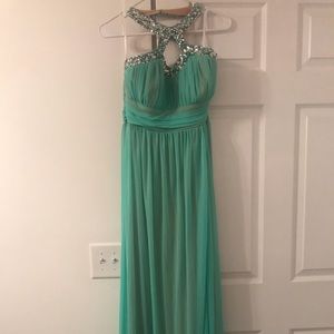 Seafoam green prom dress